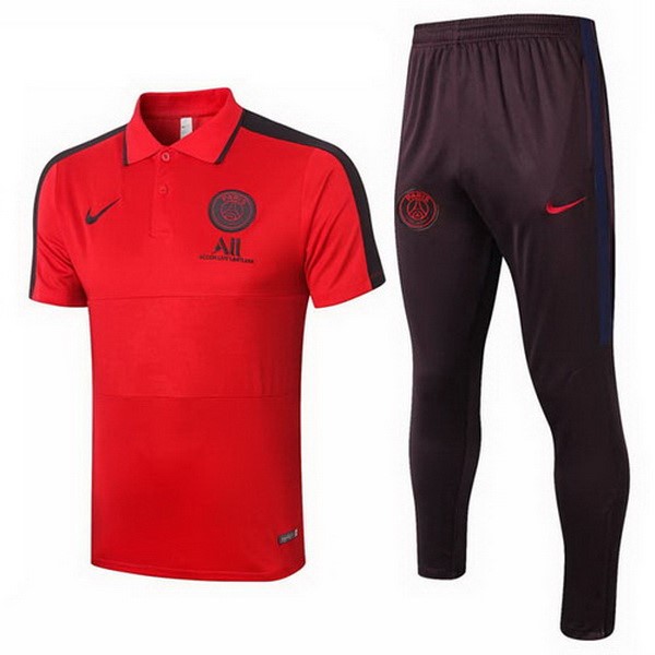 Polo Paris Saint Germain Conjunto Completo 2020/21 Rojo Negro